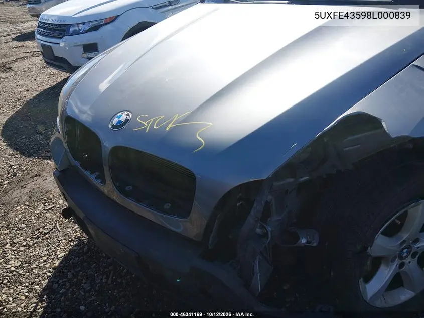 2008 BMW X5 VIN 5UXFE43598L000839 — фото 10