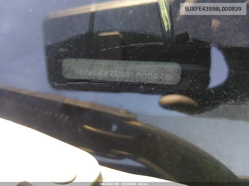 2008 BMW X5 VIN 5UXFE43598L000839 — фото 11