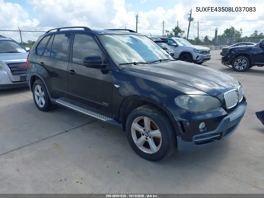 BMW X5 2008, VIN 5UXFE43508L037083