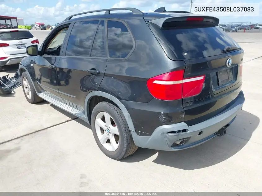 2008 BMW X5 VIN 5UXFE43508L037083 — фото 3