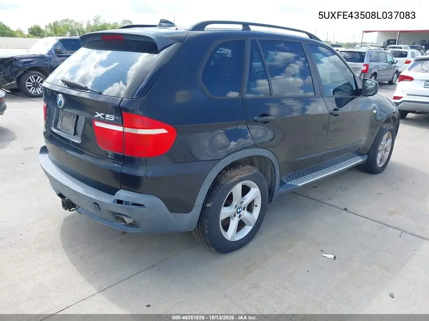 2008 BMW X5 VIN 5UXFE43508L037083 — фото 4