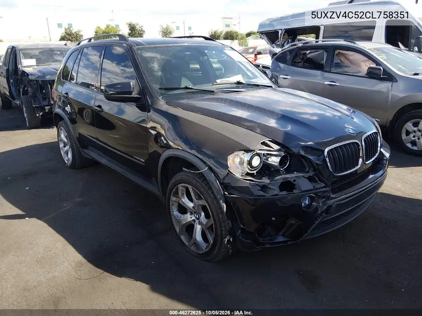 BMW X5 2012, VIN 5UXZV4C52CL758351