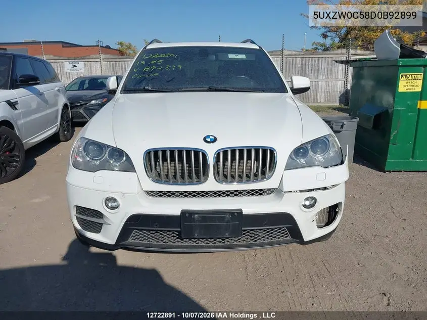 2013 BMW X5 VIN 5UXZW0C58D0B92899 — фото 12