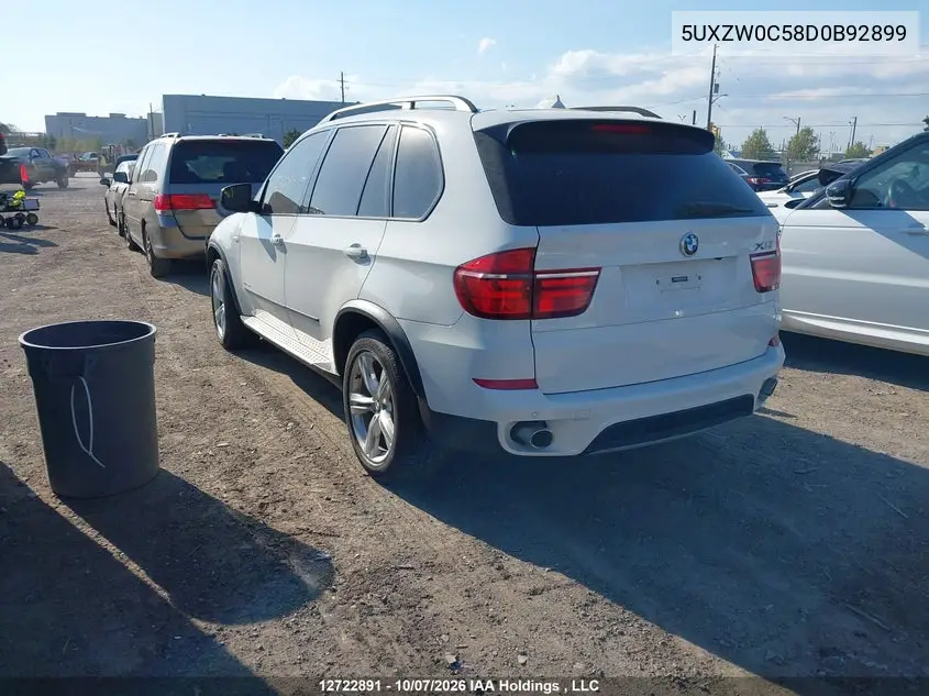 2013 BMW X5 VIN 5UXZW0C58D0B92899 — фото 3