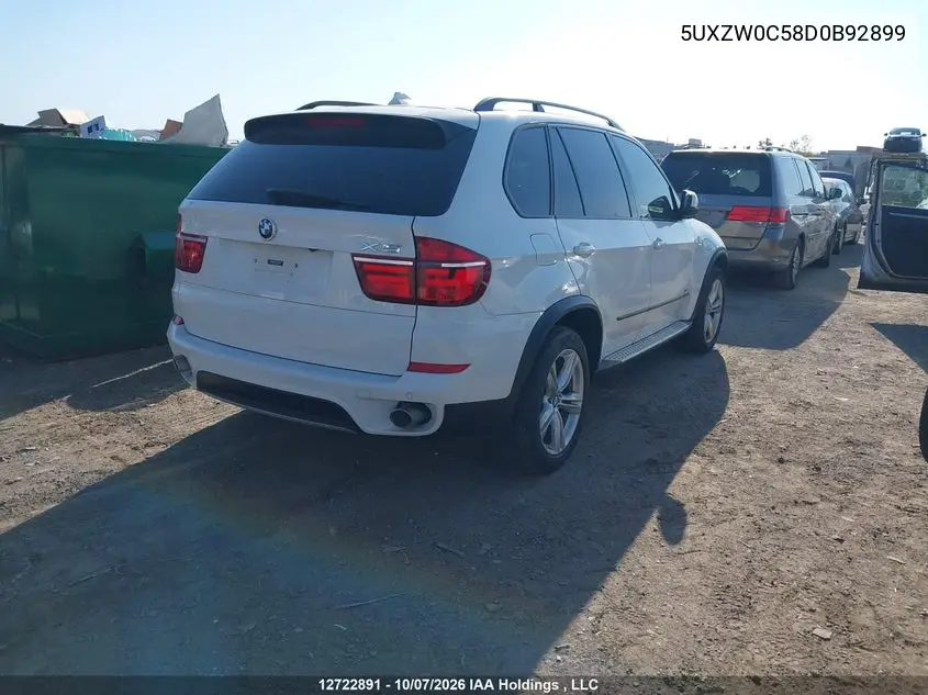 2013 BMW X5 VIN 5UXZW0C58D0B92899 — фото 4