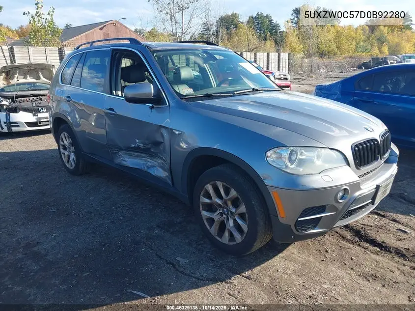 BMW X5 2013, VIN 5UXZW0C57D0B92280