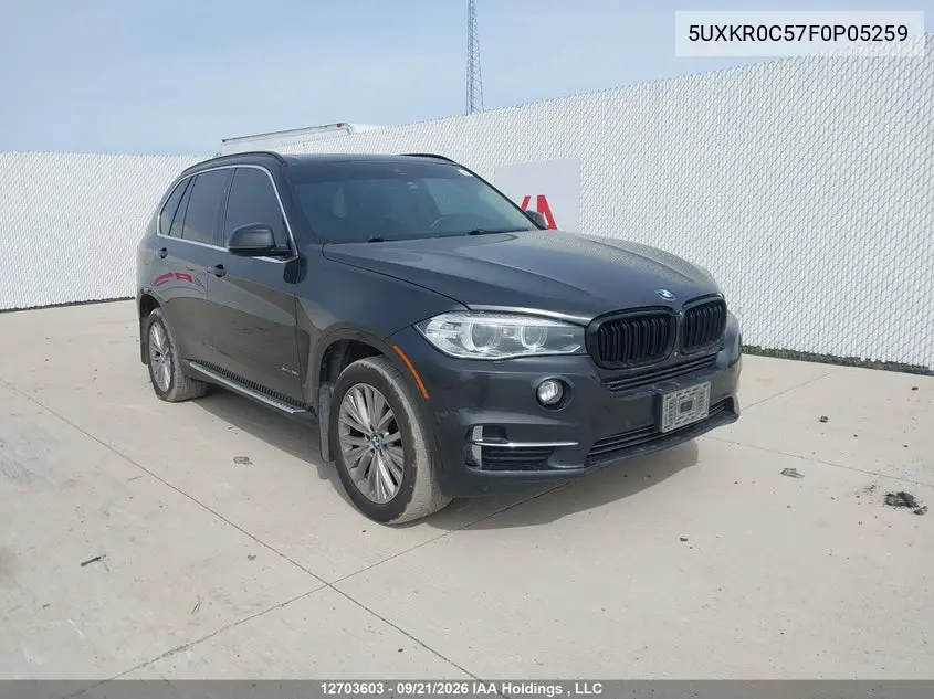 BMW X5 2015, VIN 5UXKR0C57F0P05259