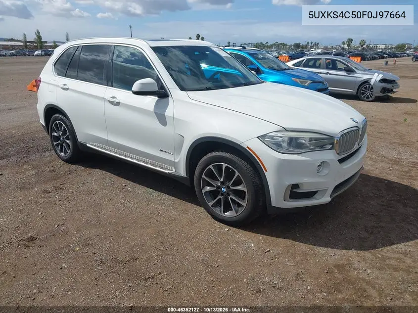 BMW X5 2015, VIN 5UXKS4C50F0J97664