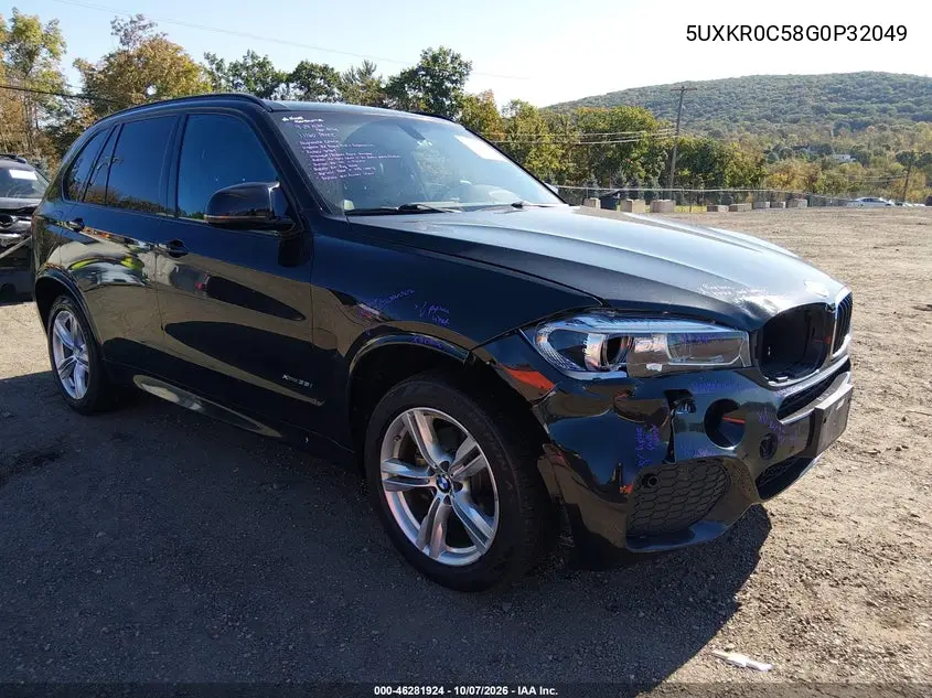 BMW X5 2016, VIN 5UXKR0C58G0P32049