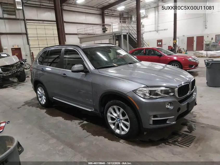 BMW X5 2016, VIN 5UXKR0C5XG0U11081