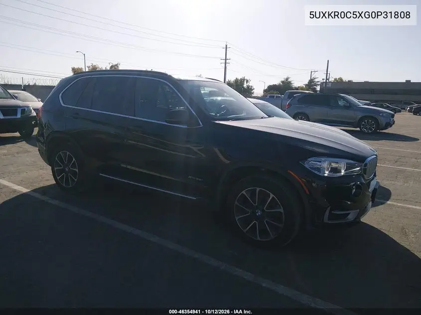 BMW X5 2016, VIN 5UXKR0C5XG0P31808