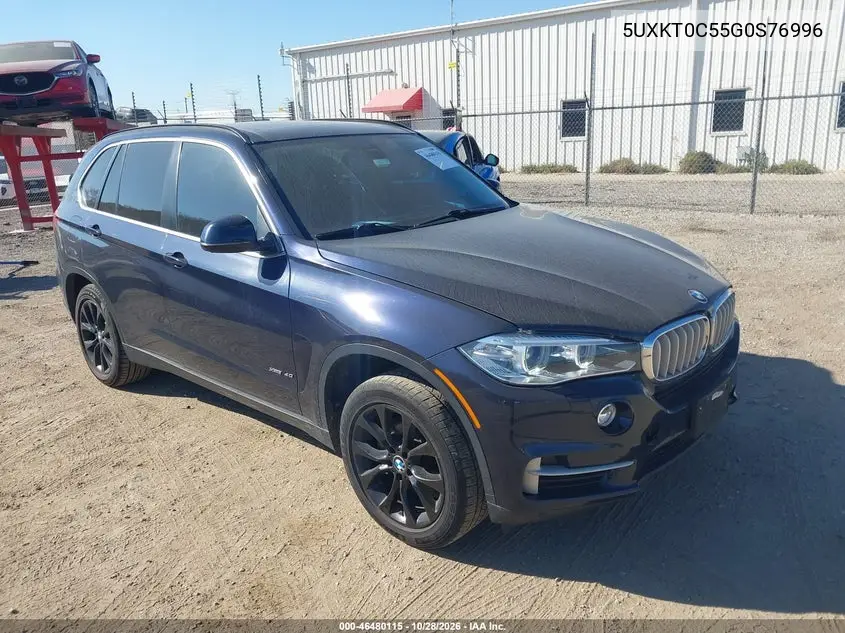 BMW X5 2016, VIN 5UXKT0C55G0S76996