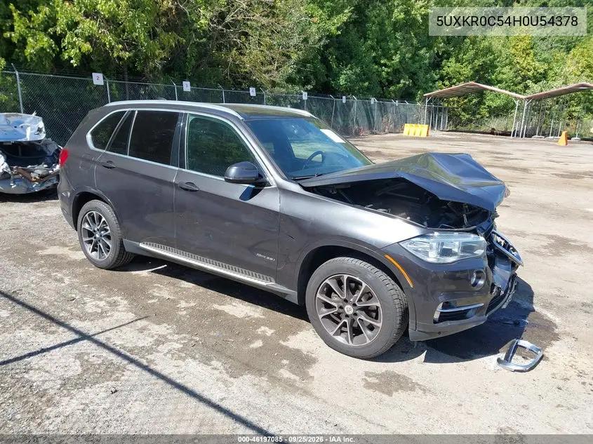 BMW X5 2017, VIN 5UXKR0C54H0U54378