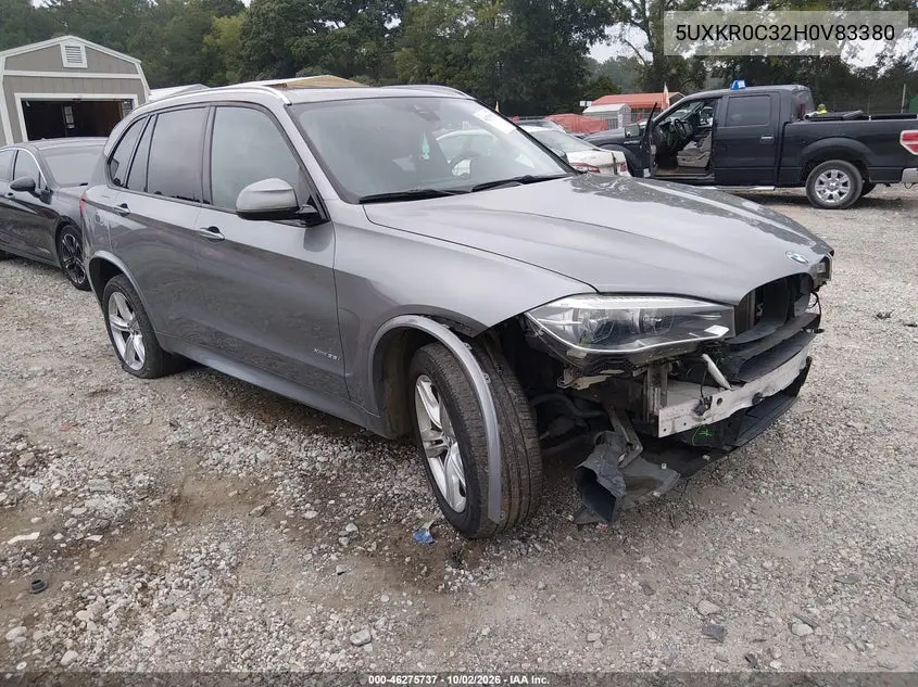 BMW X5 2017, VIN 5UXKR0C32H0V83380