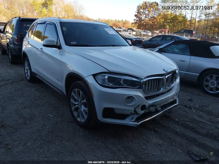 BMW X5 2018, VIN 5UXKR0C52JL071981