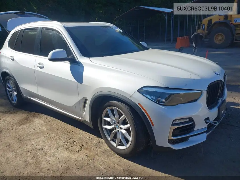 BMW X5 2020, VIN 5UXCR6C03L9B10401