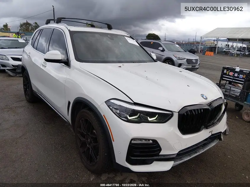 BMW X5 2020, VIN 5UXCR4C00LLE30962