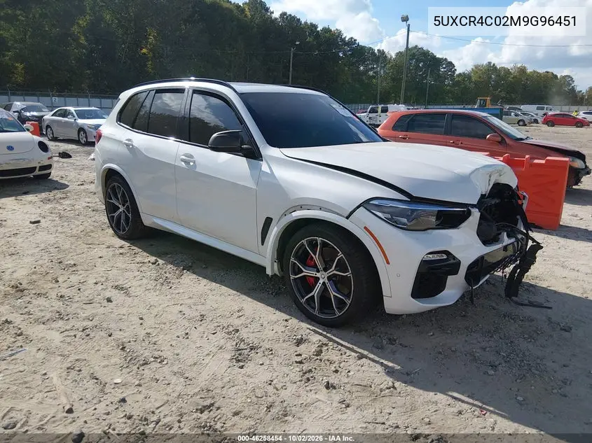 BMW X5 2021, VIN 5UXCR4C02M9G96451