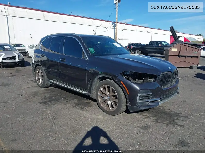 BMW X5 2022, VIN 5UXTA6C06N9L76535