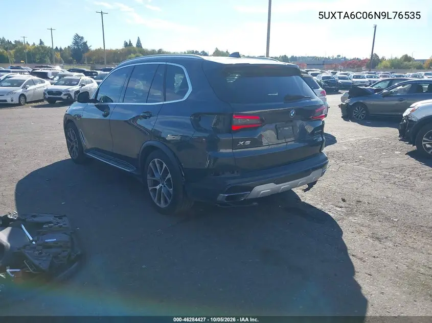 2022 BMW X5 VIN 5UXTA6C06N9L76535 — фото 3