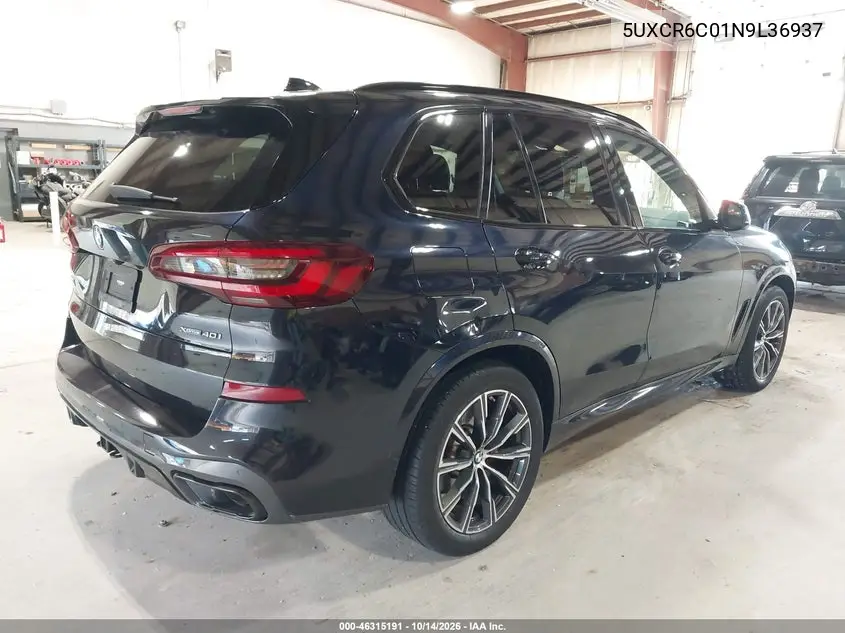 2022 BMW X5 VIN 5UXCR6C01N9L36937 — фото 4