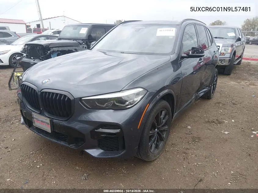 2022 BMW X5 VIN 5UXCR6C01N9L57481 — фото 2