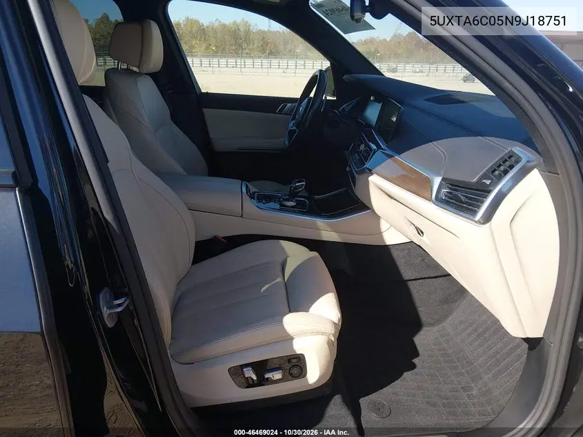 BMW X5 2022, VIN 5UXTA6C05N9J18751