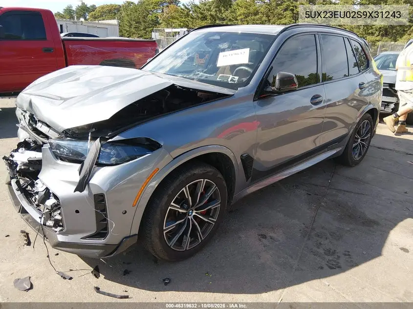 2025 BMW X5 VIN 5UX23EU02S9X31243 — фото 2