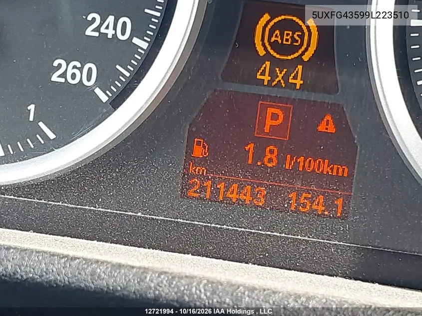 2009 BMW X6 VIN 5UXFG43599L223510 — фото 14