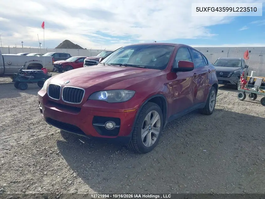 2009 BMW X6 VIN 5UXFG43599L223510 — фото 2