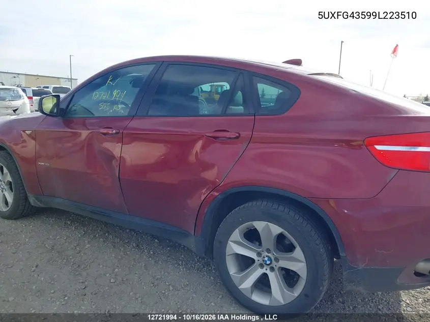 2009 BMW X6 VIN 5UXFG43599L223510 — фото 6