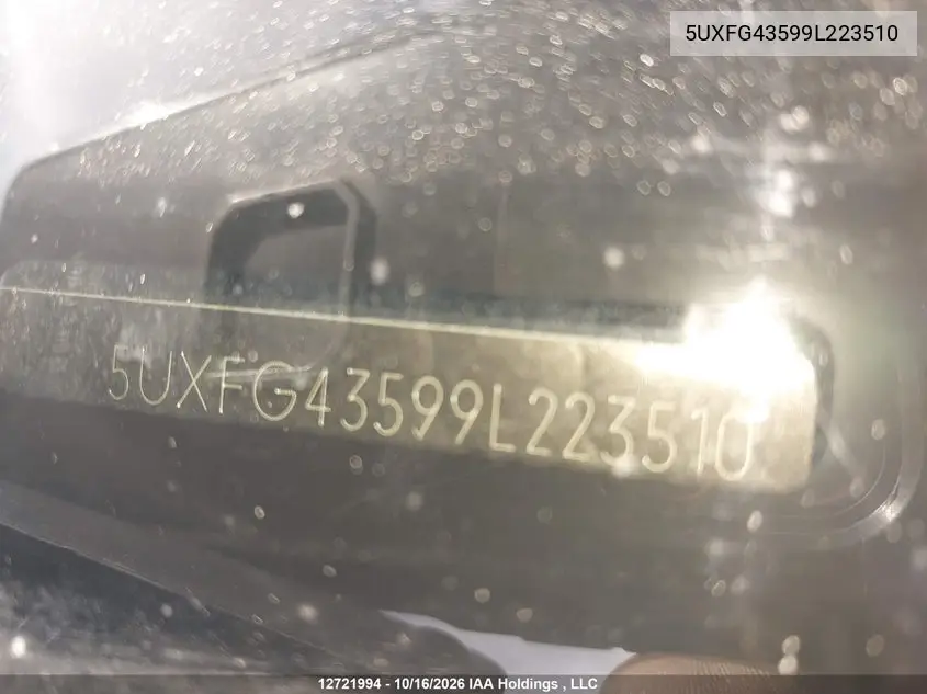 2009 BMW X6 VIN 5UXFG43599L223510 — фото 9
