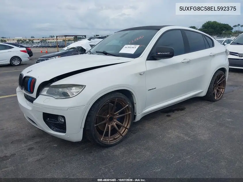 2014 BMW X6 VIN 5UXFG8C58EL592375 — фото 2