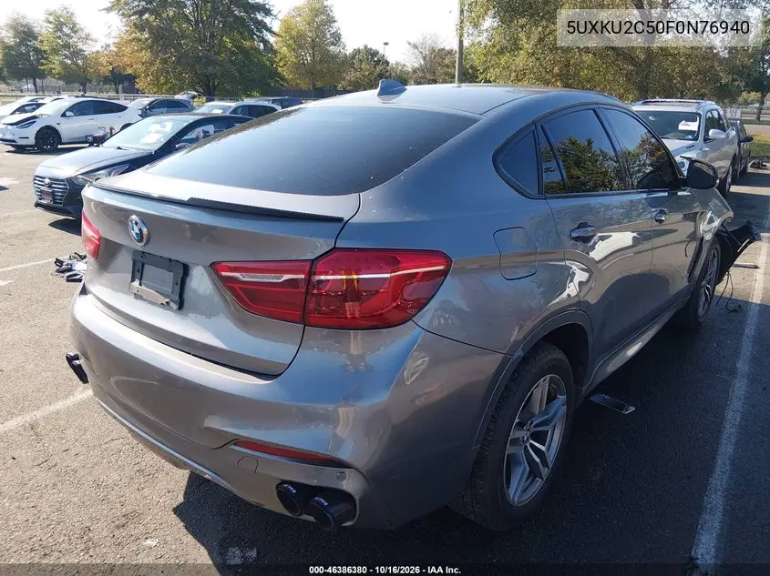 2015 BMW X6 VIN 5UXKU2C50F0N76940 — фото 4