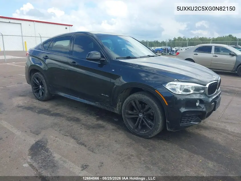 BMW X6 2016, VIN 5UXKU2C5XG0N82150