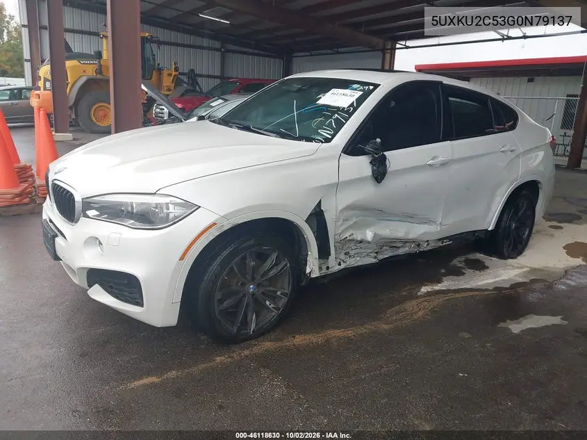 2016 BMW X6 VIN 5UXKU2C53G0N79137 — фото 2