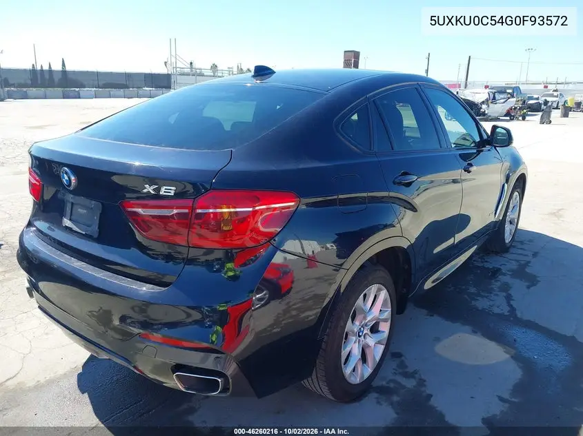 2016 BMW X6 VIN 5UXKU0C54G0F93572 — фото 4