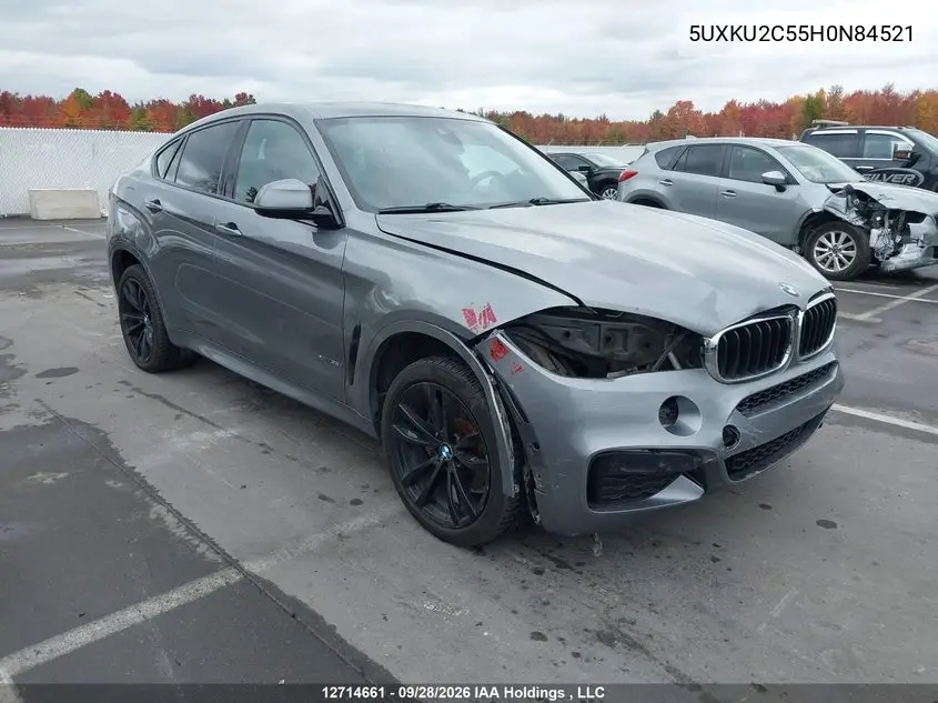 BMW X6 2017, VIN 5UXKU2C55H0N84521