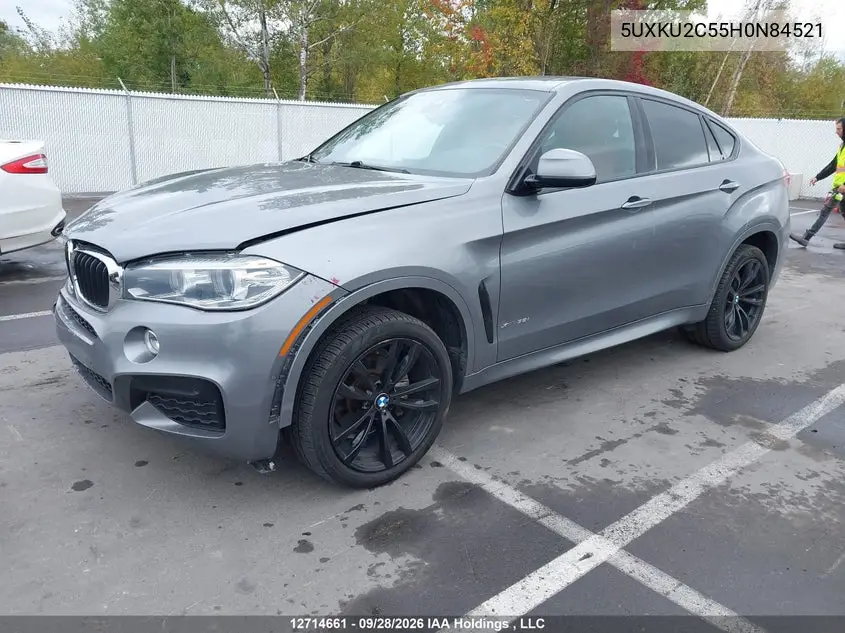 2017 BMW X6 VIN 5UXKU2C55H0N84521 — фото 2