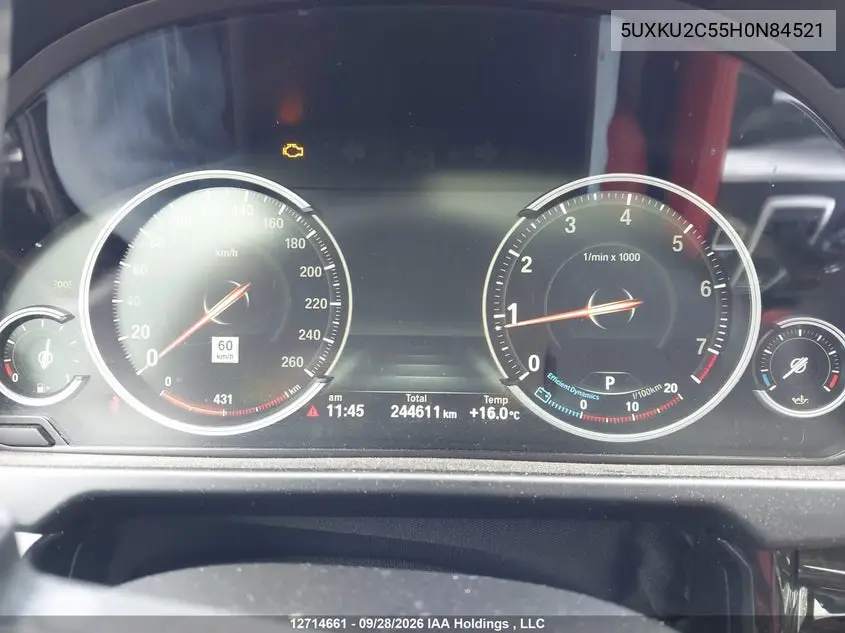 2017 BMW X6 VIN 5UXKU2C55H0N84521 — фото 7