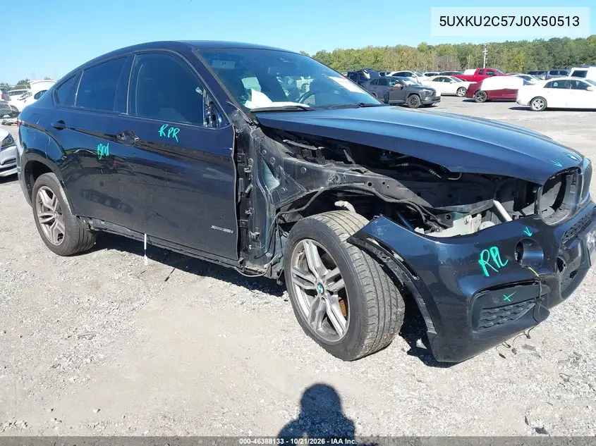 BMW X6 2018, VIN 5UXKU2C57J0X50513