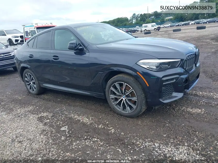 BMW X6 2022, VIN 5UXCY6C00N9N38879
