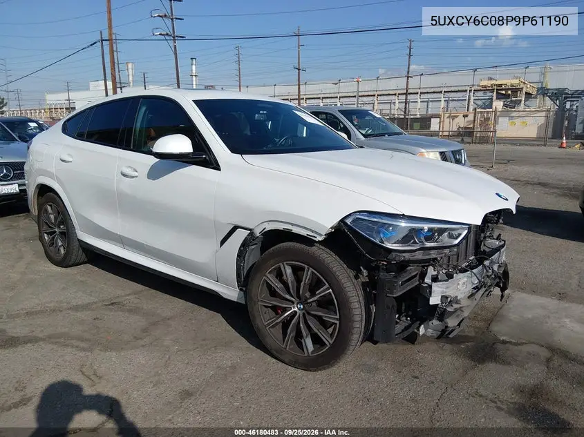 BMW X6 2023, VIN 5UXCY6C08P9P61190
