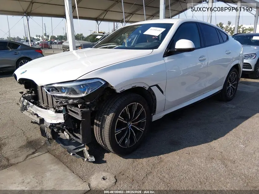 2023 BMW X6 VIN 5UXCY6C08P9P61190 — фото 2