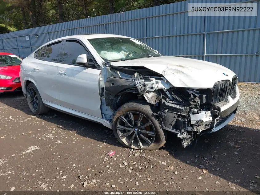 BMW X6 2023, VIN 5UXCY6C03P9N92227