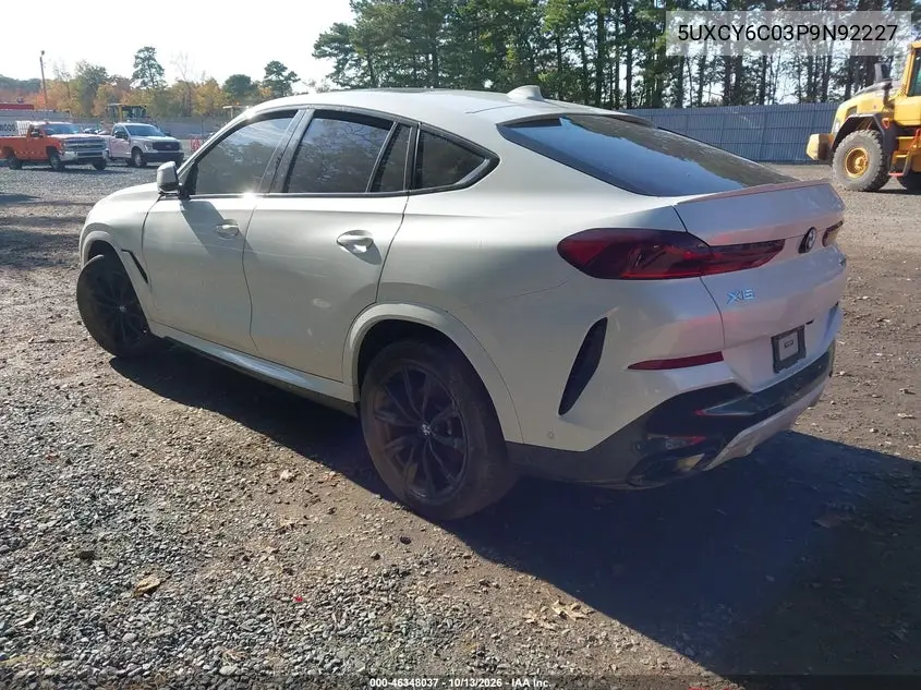 2023 BMW X6 VIN 5UXCY6C03P9N92227 — фото 3