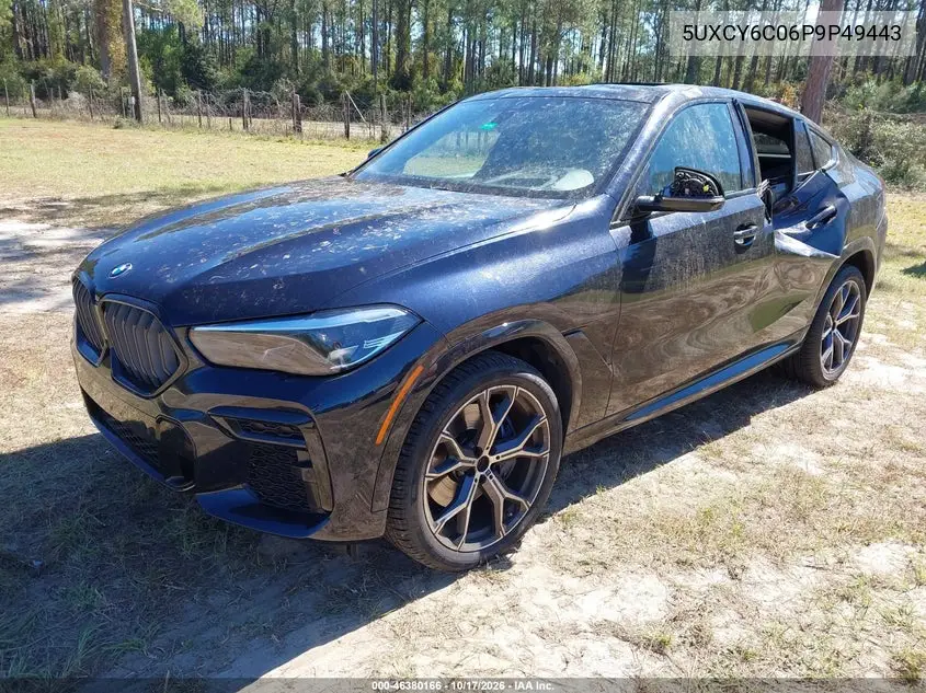2023 BMW X6 VIN 5UXCY6C06P9P49443 — фото 2