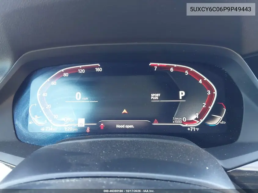 2023 BMW X6 VIN 5UXCY6C06P9P49443 — фото 7