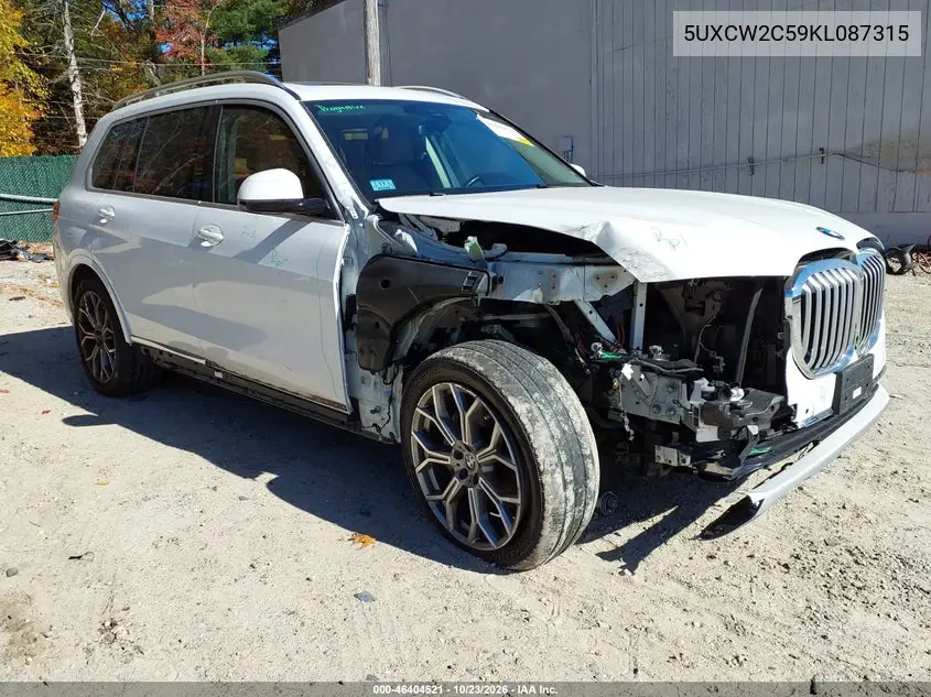 BMW X7 2019, VIN 5UXCW2C59KL087315
