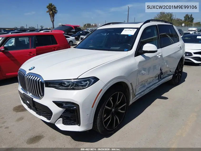 2021 BMW X7 VIN 5UXCW2C01M9E99106 — фото 2
